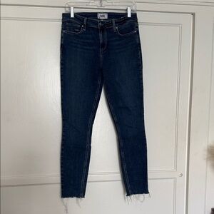 PAIGE Dark Blue Ankle Jeans